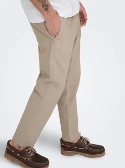 ONSLINUS Avsmalnande passform Linne Jogger