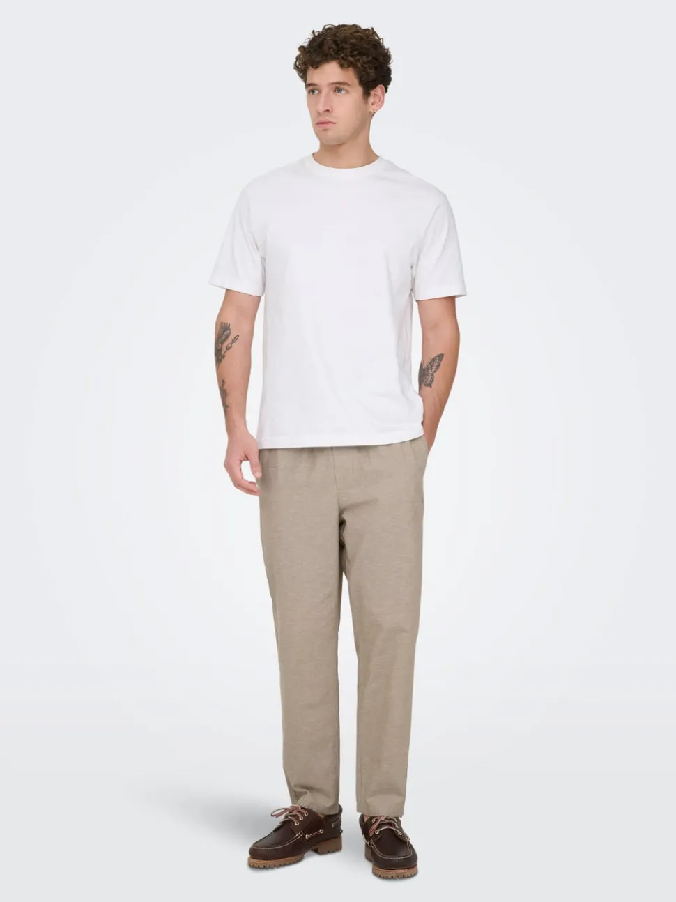 ONSLINUS Avsmalnande passform Linne Jogger
