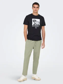 ONSLINUS Avsmalnande passform Linne Jogger
