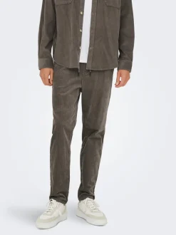 ONSLINUS Manchesterbyxor med tapered fit