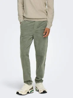 ONSLINUS Manchesterbyxor med tapered fit