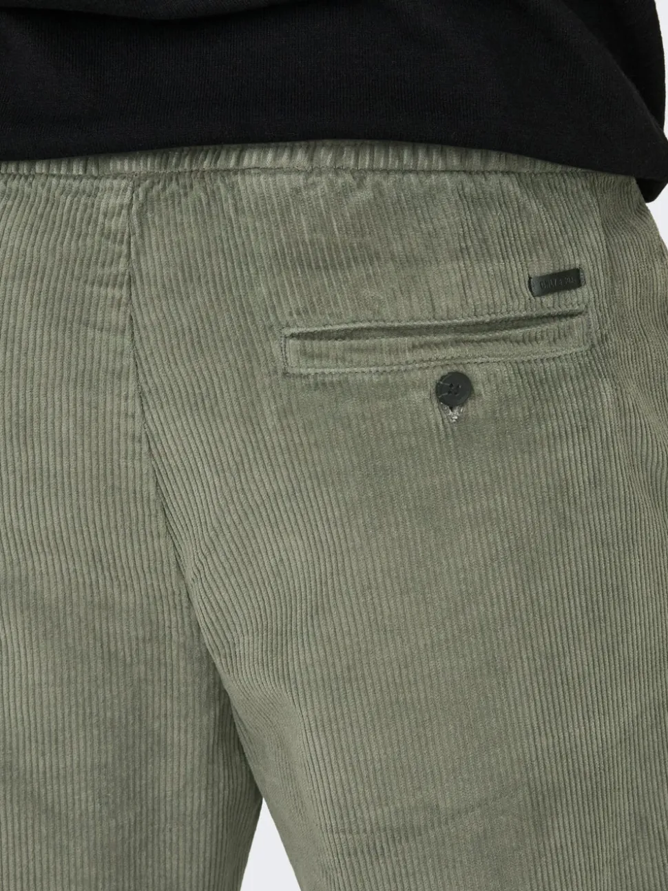 ONSLINUS Manchesterbyxor med tapered fit