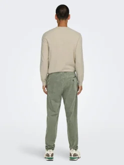 ONSLINUS Manchesterbyxor med tapered fit