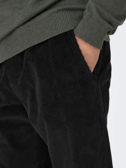 ONSLINUS Manchesterbyxor med tapered fit