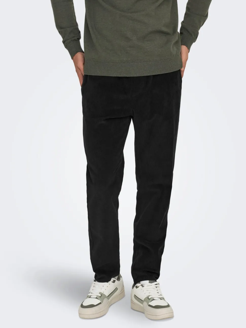 ONSLINUS Manchesterbyxor med tapered fit