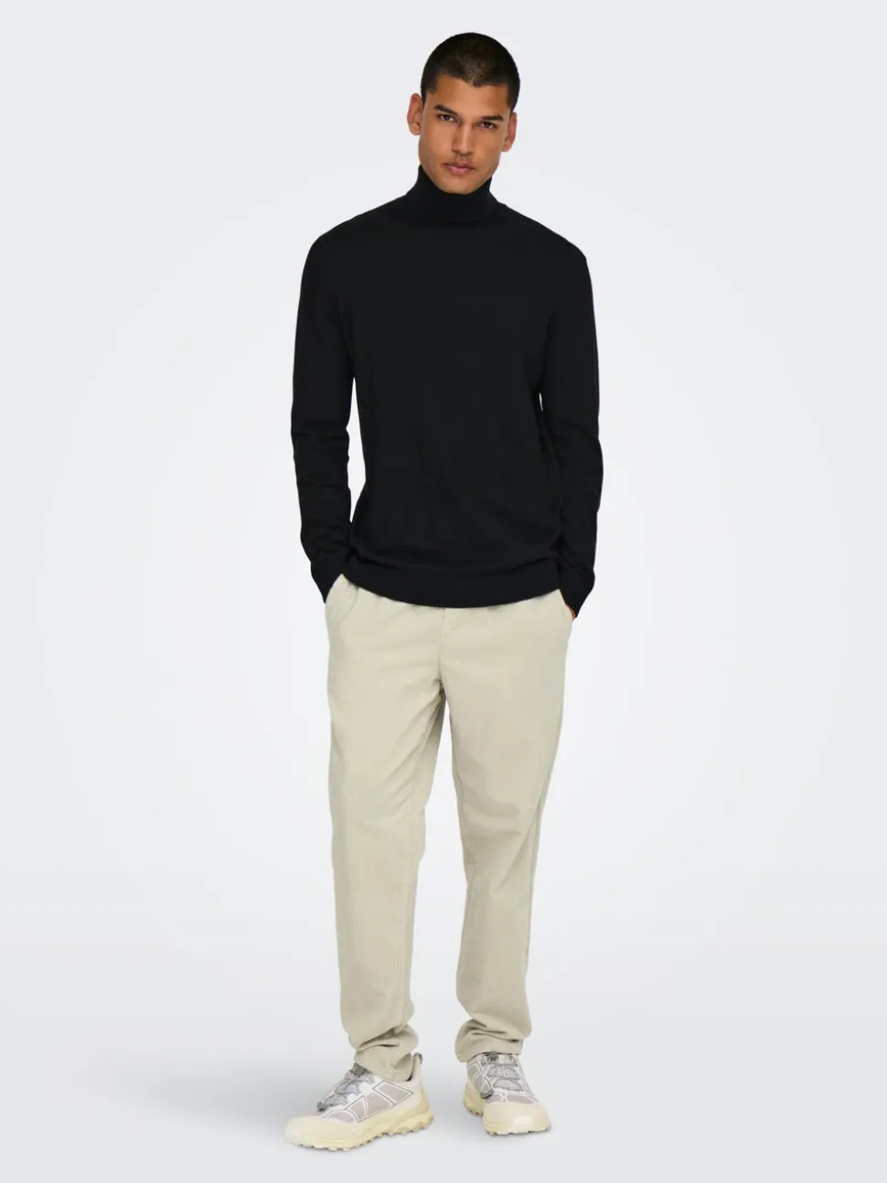ONSLINUS Manchesterbyxor med tapered fit