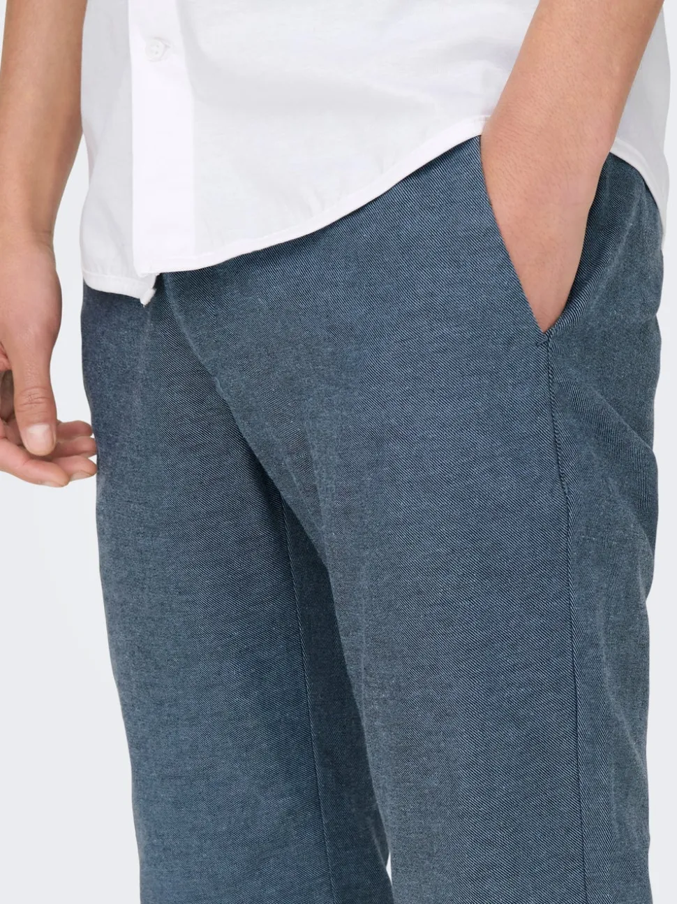 ONSMARK Avsmalnande passform Linne Chinos