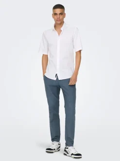 ONSMARK Avsmalnande passform Linne Chinos