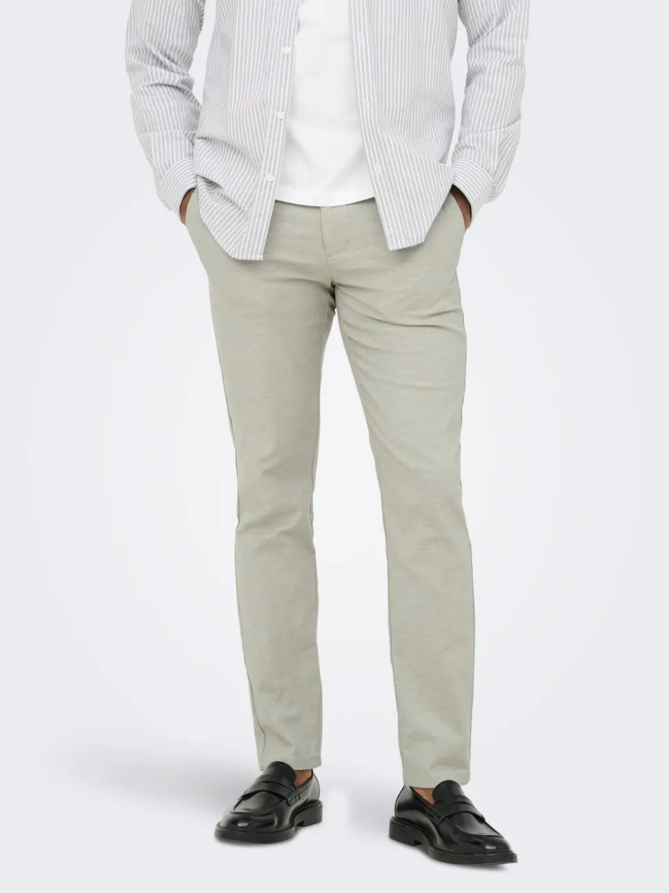 ONSMARK Avsmalnande passform Linne Chinos