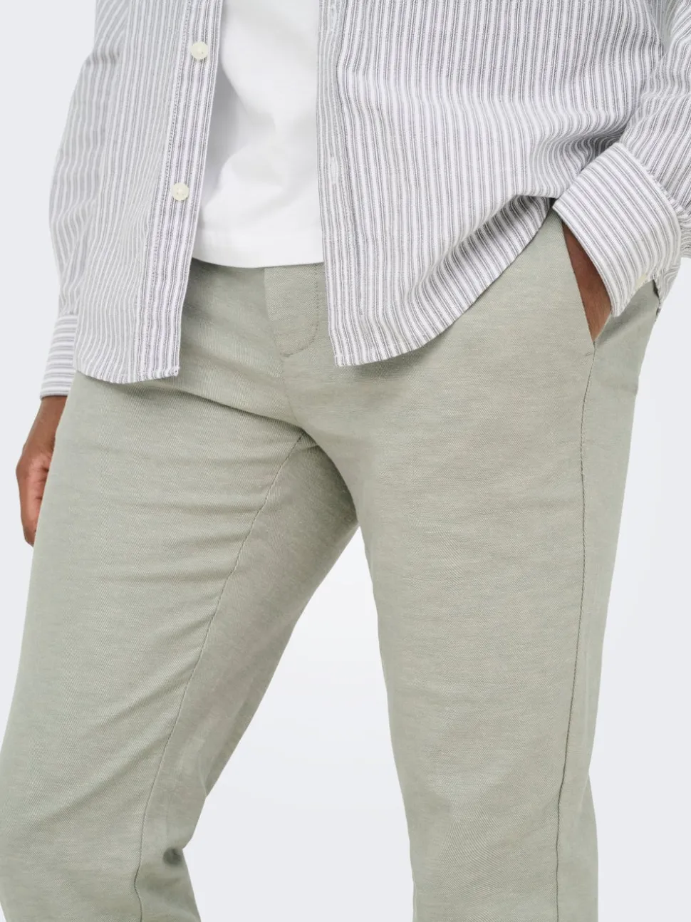 ONSMARK Avsmalnande passform Linne Chinos