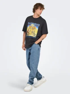 ONSTYE Hög midja Avsmalnande passform Jeans